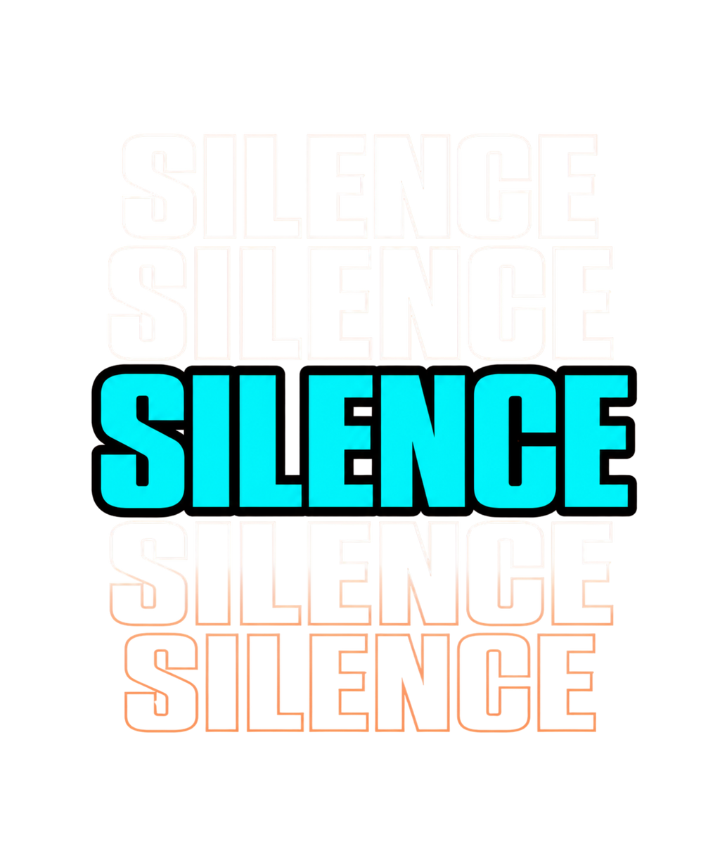 Silence Repeated Aesthetic Retro Cyberpunk Typography Introvert Streetwear