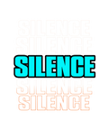 Silence Repeated Aesthetic Retro Cyberpunk Typography Introvert Streetwear