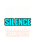 Silence Repeated Aesthetic Retro Cyberpunk Typography Introvert Streetwear
