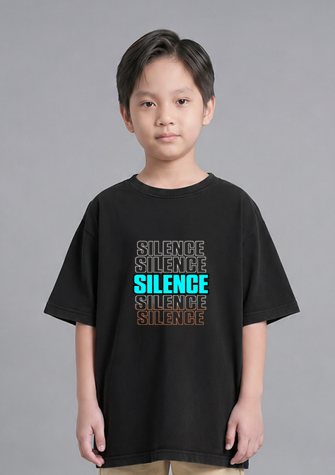 Silence Repeated Aesthetic Retro Cyberpunk Typography Introvert Streetwear