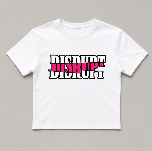 Disrupt Sliced Glitch Modern Streetwear Bold Typography Aesthetic
