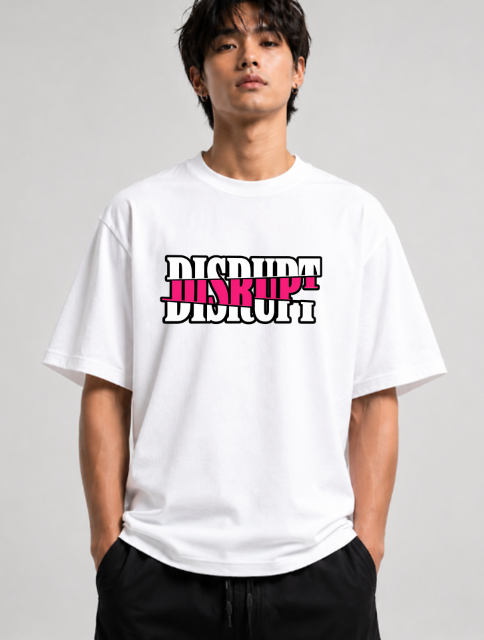 Disrupt Sliced Glitch Modern Streetwear Bold Typography Aesthetic