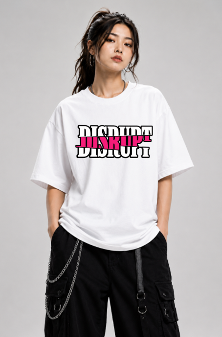 Disrupt Sliced Glitch Modern Streetwear Bold Typography Aesthetic