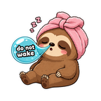 Sleepy Sloth Towel