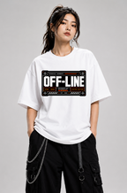 OFF-LINE Cyberpunk Techwear Futuristic Label Streetwear Typography Aesthetic