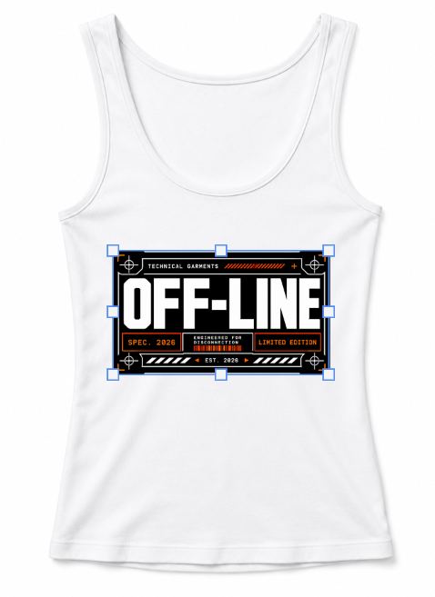 OFF-LINE Cyberpunk Techwear Futuristic Label Streetwear Typography Aesthetic