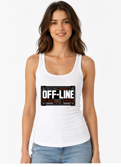 OFF-LINE Cyberpunk Techwear Futuristic Label Streetwear Typography Aesthetic
