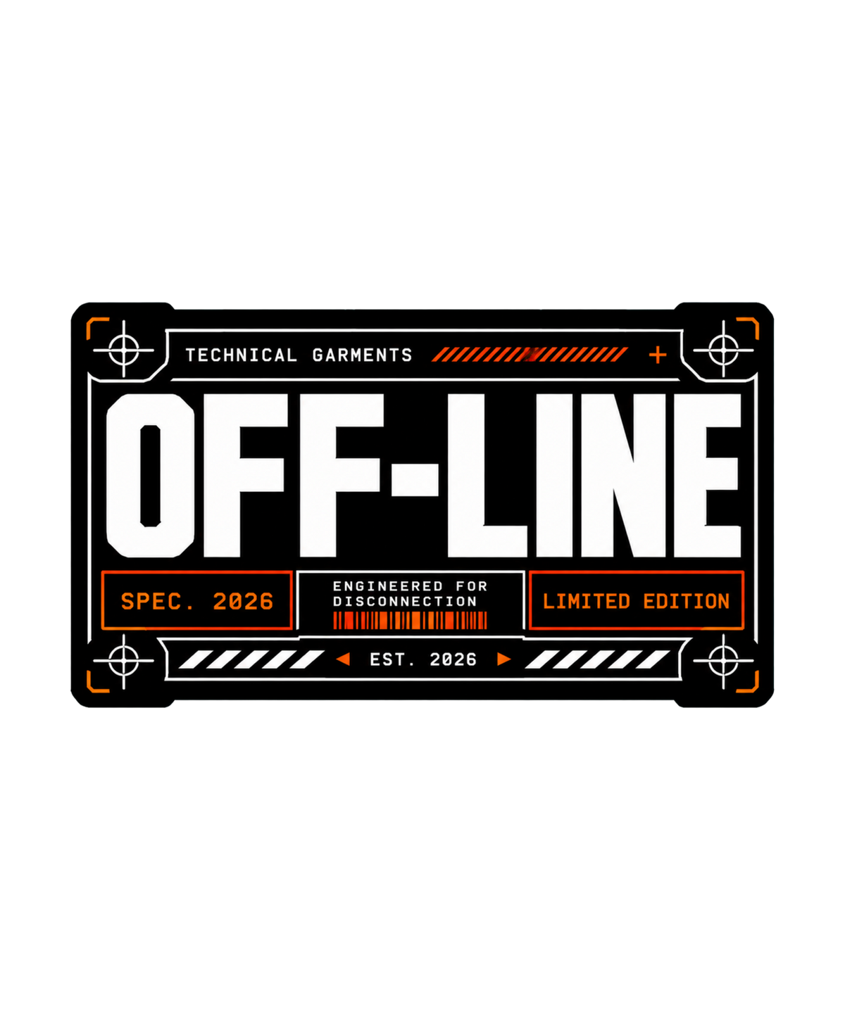OFF-LINE Cyberpunk Techwear Futuristic Label Streetwear Typography Aesthetic