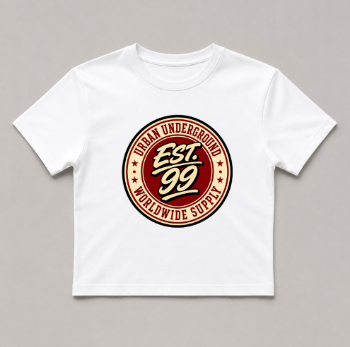Urban Underground Est 99 Retro Vintage College Badge Streetwear Typography