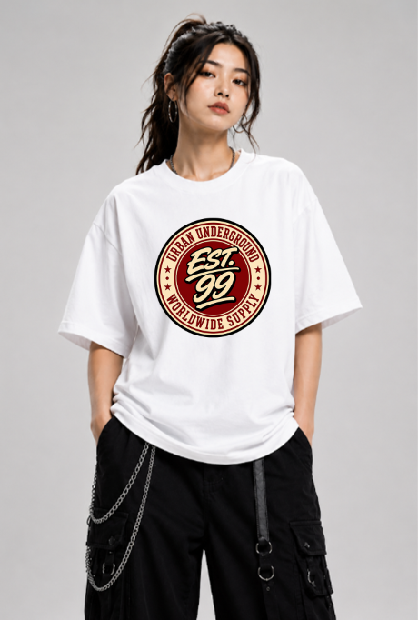 Urban Underground Est 99 Retro Vintage College Badge Streetwear Typography