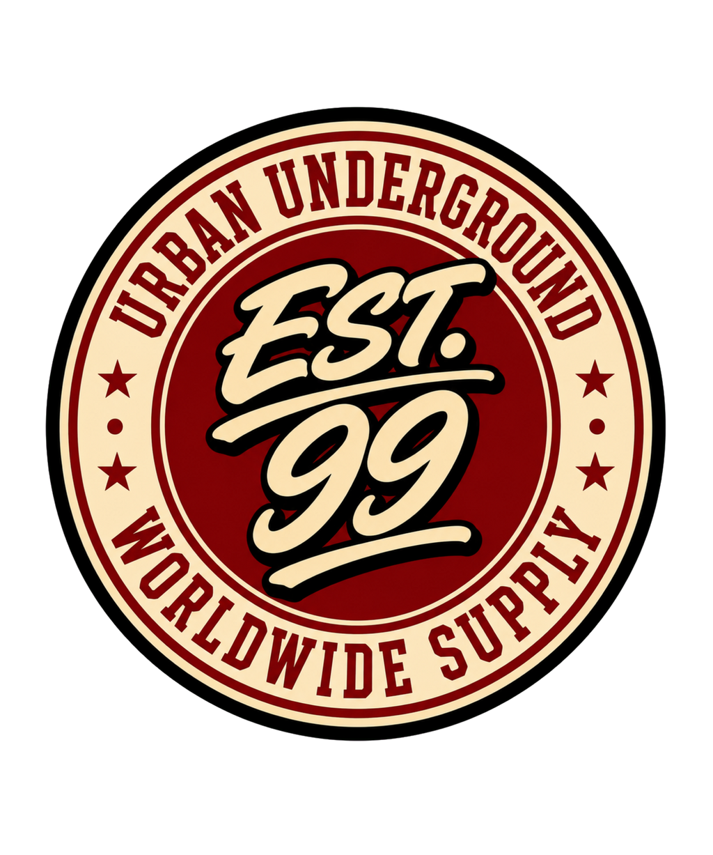 Urban Underground Est 99 Retro Vintage College Badge Streetwear Typography