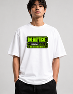 One Way Ticket Destination Unknown Futuristic Cyberpunk Boarding Pass Streetwear