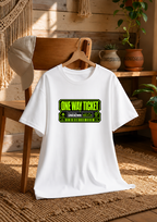 One Way Ticket Destination Unknown Futuristic Cyberpunk Boarding Pass Streetwear