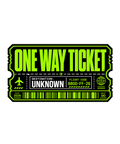 One Way Ticket Destination Unknown Futuristic Cyberpunk Boarding Pass Streetwear