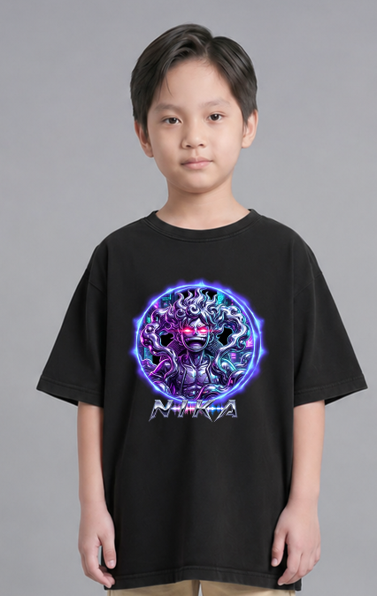Sun God Nika Gear 5 Chrome Cyberpunk Synthwave Art