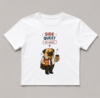 Side Quest Buy Snacks Funny Happy Pug Gamer Office Humor