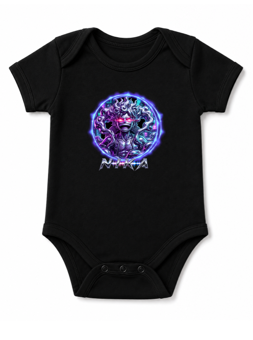 Sun God Nika Gear 5 Chrome Cyberpunk Synthwave Art