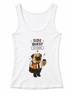 Side Quest Buy Snacks Funny Happy Pug Gamer Office Humor