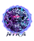 Sun God Nika Gear 5 Chrome Cyberpunk Synthwave Art