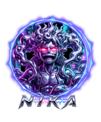 Sun God Nika Gear 5 Chrome Cyberpunk Synthwave Art