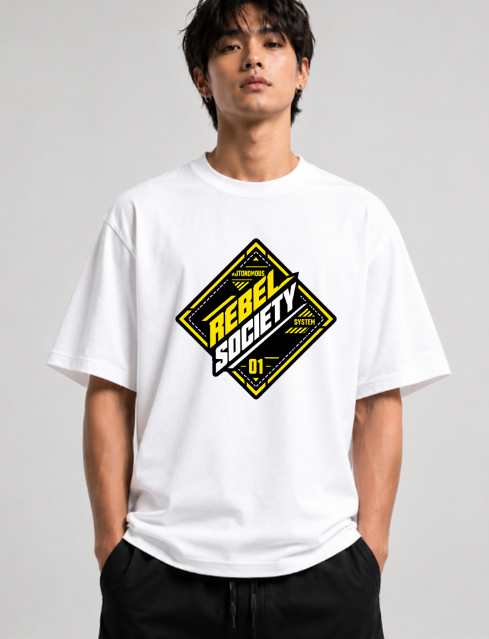 Rebel Society Cyberpunk Techwear Diamond Emblem Futuristic Streetwear