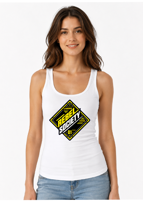 Rebel Society Cyberpunk Techwear Diamond Emblem Futuristic Streetwear