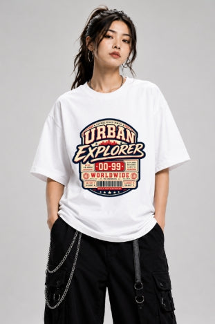 Urban Explorer Worldwide Vintage Typography Streetwear Graphic