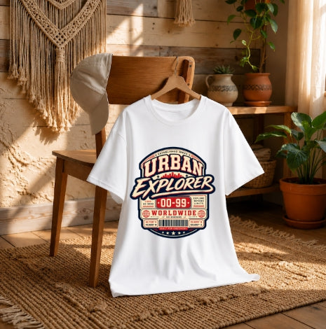 Urban Explorer Worldwide Vintage Typography Streetwear Graphic