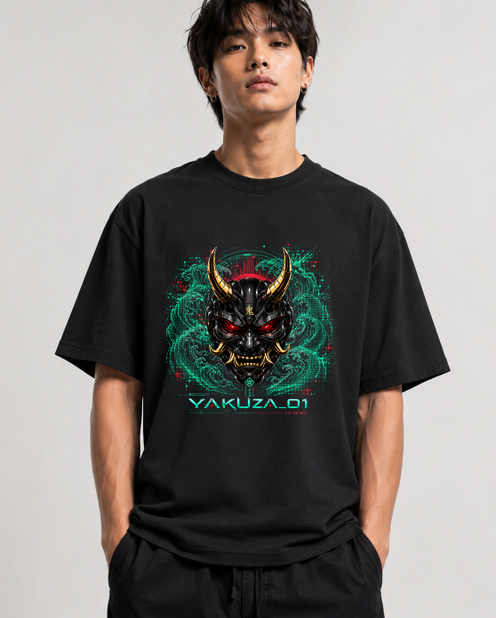 Yakuza 01 Cyberpunk Oni Mask Japanese Streetwear