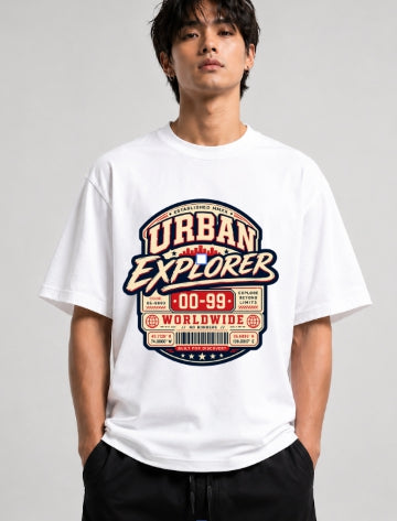 Urban Explorer Worldwide Vintage Typography Streetwear Graphic