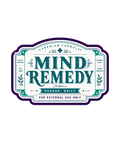 Mind Remedy Vintage Apothecary Label Retro Pharmacy Botanical Typography