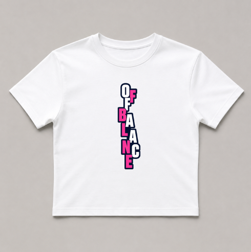 Off Balance Vertical Staggered Bold Typography Modern Streetwear Aesthetic