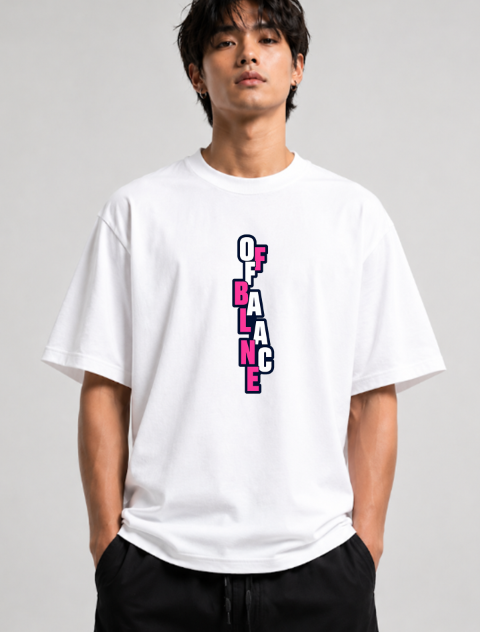 Off Balance Vertical Staggered Bold Typography Modern Streetwear Aesthetic