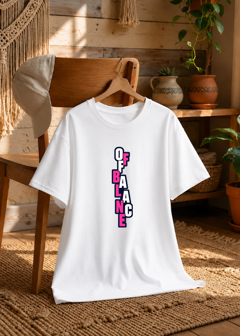 Off Balance Vertical Staggered Bold Typography Modern Streetwear Aesthetic