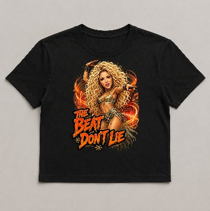 The Beat Dont Lie Blonde Belly Dancer Music Vintage Graphic