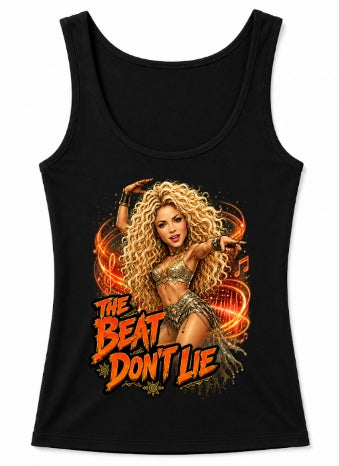 The Beat Dont Lie Blonde Belly Dancer Music Vintage Graphic