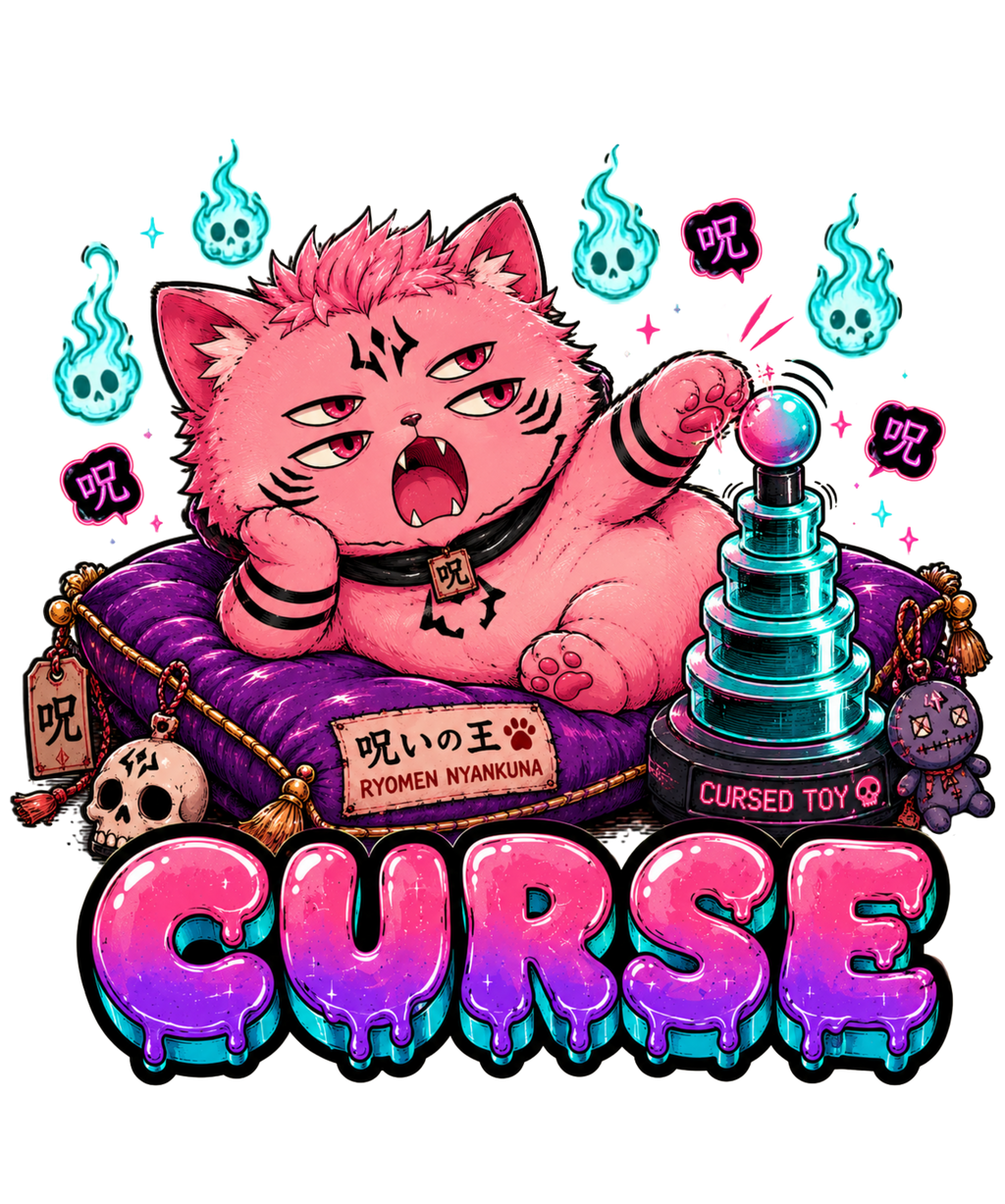 Curse King of Curses Ryomen Cat Parody Anime Streetwear
