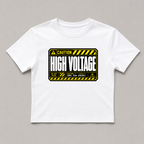 Caution High Voltage Industrial Hazard Cyberpunk Techwear Typography