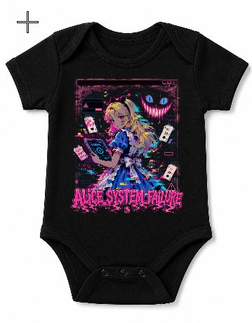 Alice System Failure Cyberpunk Anime Glitch Wonderland Cheshire Cat