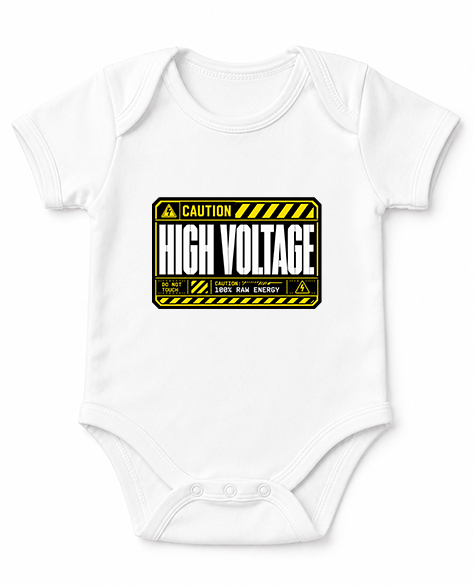Caution High Voltage Industrial Hazard Cyberpunk Techwear Typography