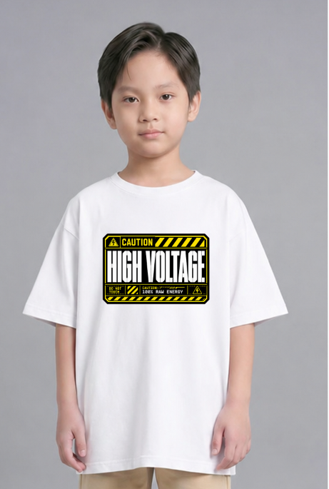 Caution High Voltage Industrial Hazard Cyberpunk Techwear Typography