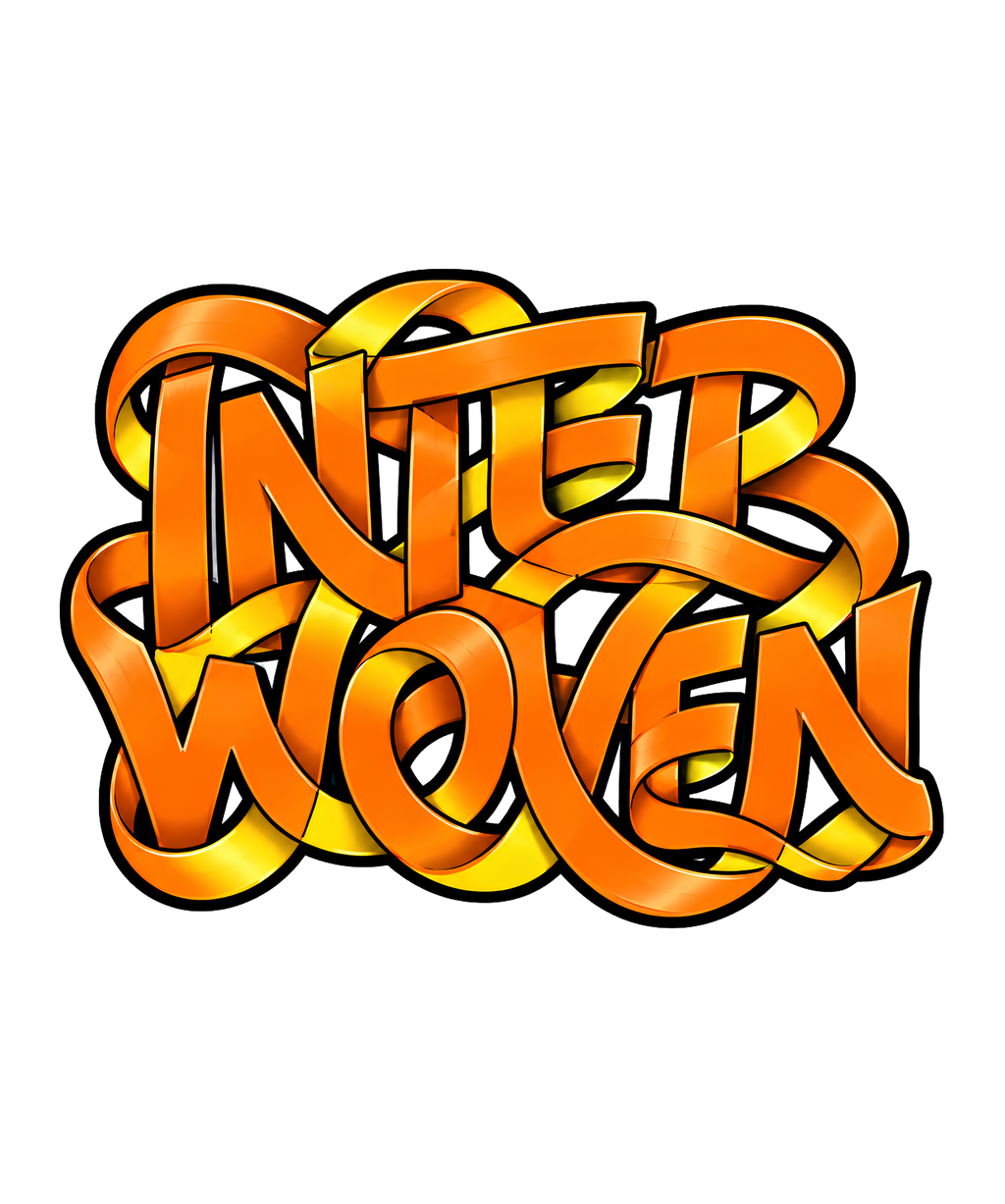 Interwoven Ribbon Typography