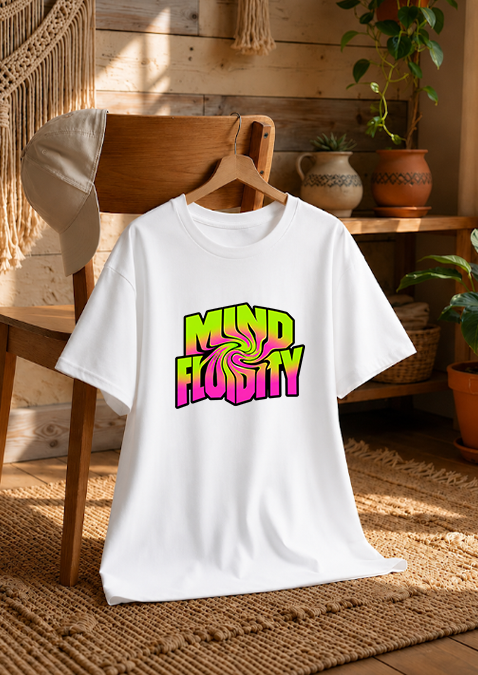 Mind Fluidity Trippy Liquid Swirl Psychedelic Rave Streetwear Typography