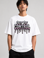 Out Of Control Liquid Chrome Dripping Gothic Streetwear Y2K Cyber Metal