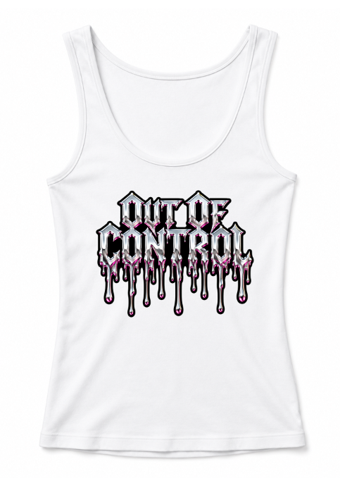 Out Of Control Liquid Chrome Dripping Gothic Streetwear Y2K Cyber Metal