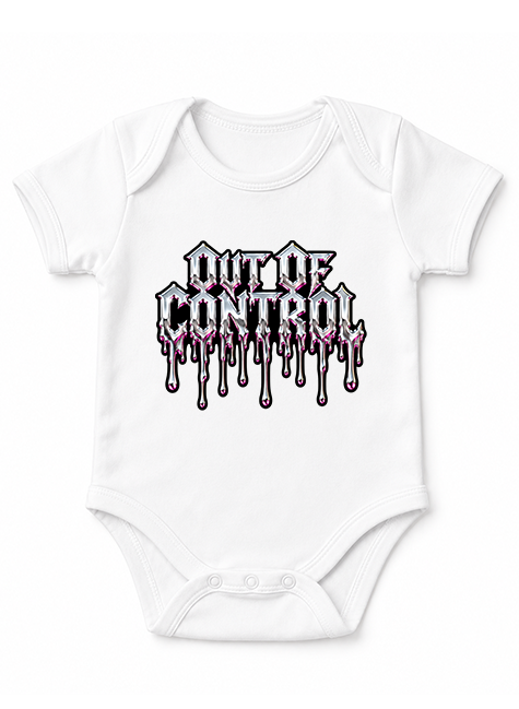Out Of Control Liquid Chrome Dripping Gothic Streetwear Y2K Cyber Metal