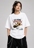 Go Home Migration Flying Pug Dog Funny Leaving Work Office Humor