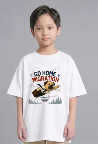 Go Home Migration Flying Pug Dog Funny Leaving Work Office Humor