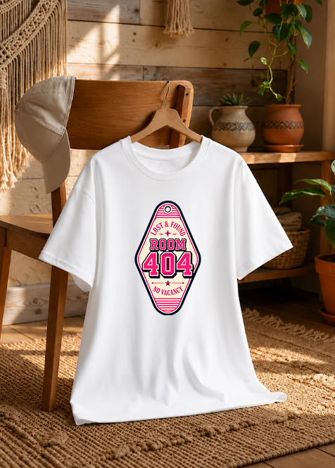 Room 404 Not Found Retro Motel Keychain Vintage Typography Humor