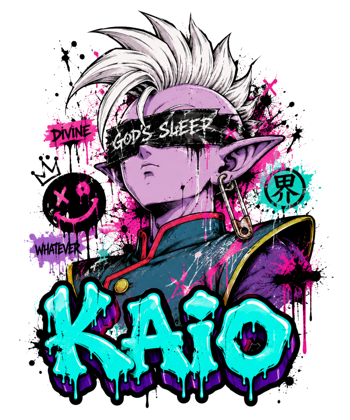 Supreme Kai Streetwear Punk Graffiti Anime Art